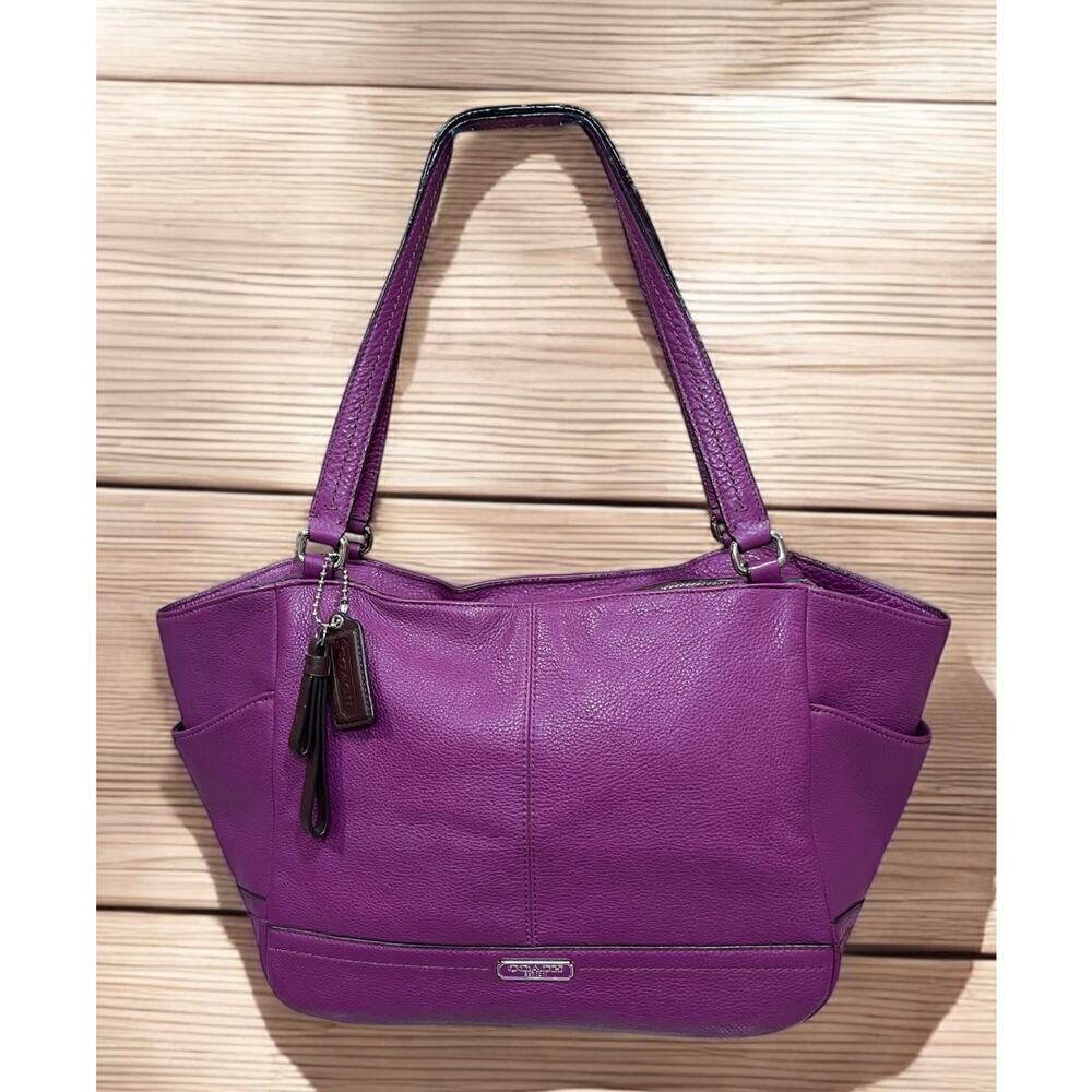 Coach F23284 Park Leather Carrie Tote Bag - Picture 12 of 12